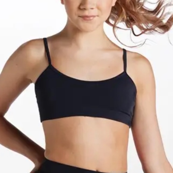 Balera Black Competitive Camisole Bra Top Sz Adult Small - Picture 1 of 4